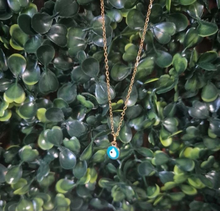 Collier oeil bleu 👀✨ #Bijoux #Collier #Oeil - photo numéro 2