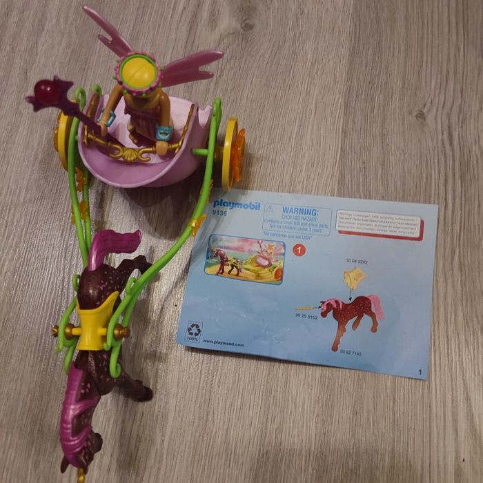 Playmobil 9136 fée avec carrosse et licorne COMPLET
