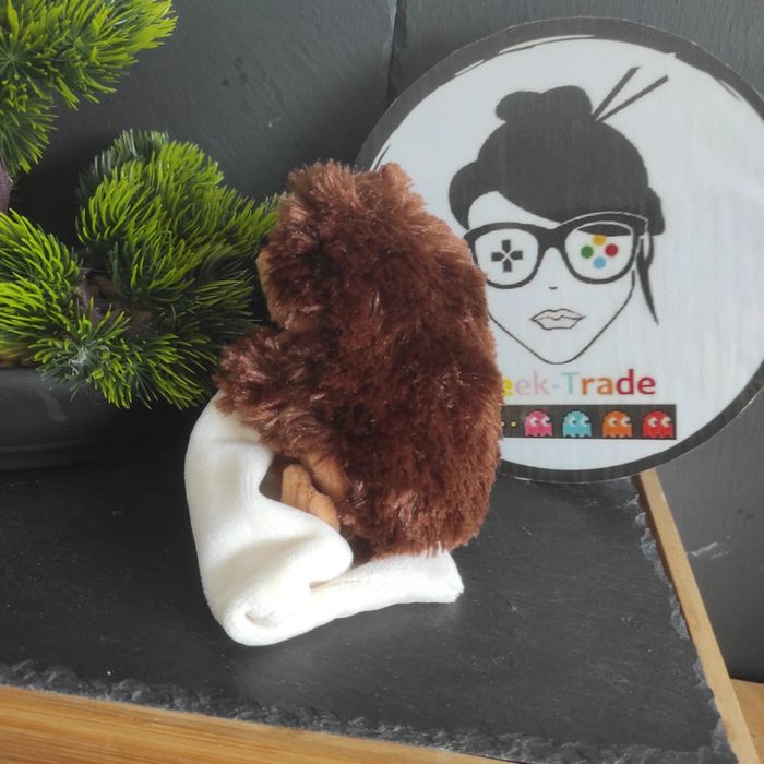 Doudou Knuffel Hérisson Baby Nat Marron Mouchoir Blanc Beige #geektradedoudo - photo numéro 2