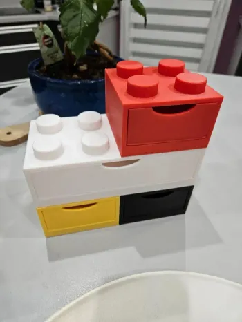 Rangement briques modulables multicolore