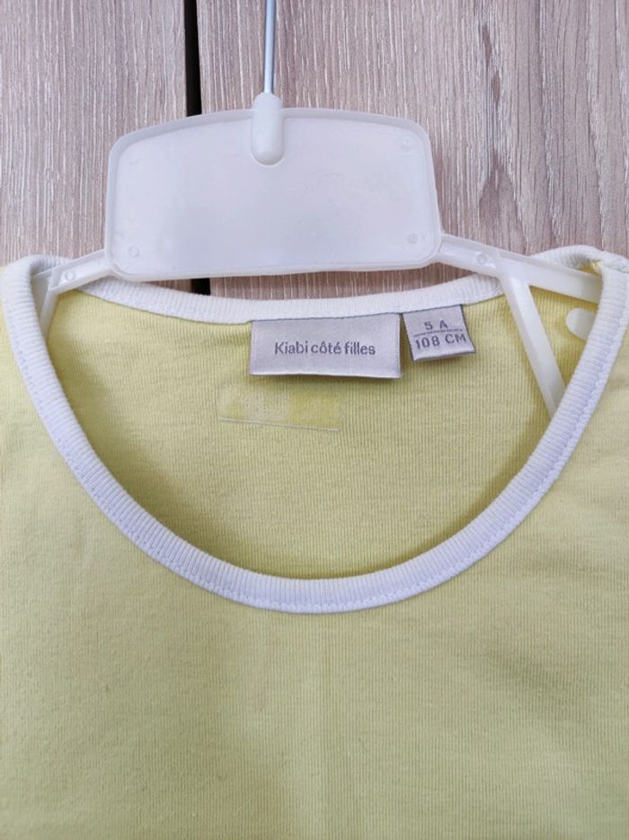 T Shirt jaune citron Kiabi 5 ans - photo numéro 2