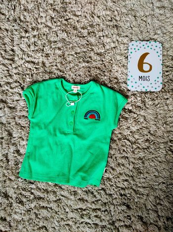 T-shirt catimini vert 6 mois
