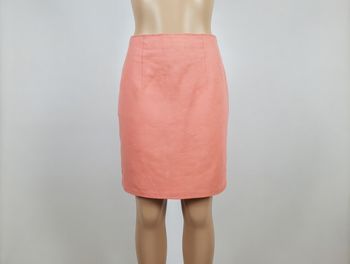 Jupe droite saumon Longueur 44 cm Taille 38 Pimkie (2)