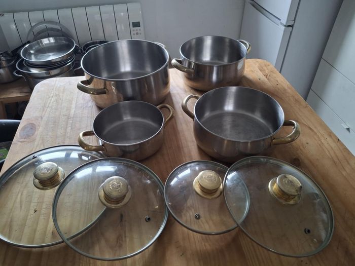 4 faitouts, casseroles en inox 18/10 très bon état - photo numéro 3
