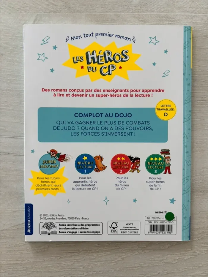 Livre Les Héros du CP – Complot au judo – Niveau super débutant, très bon état - photo numéro 2