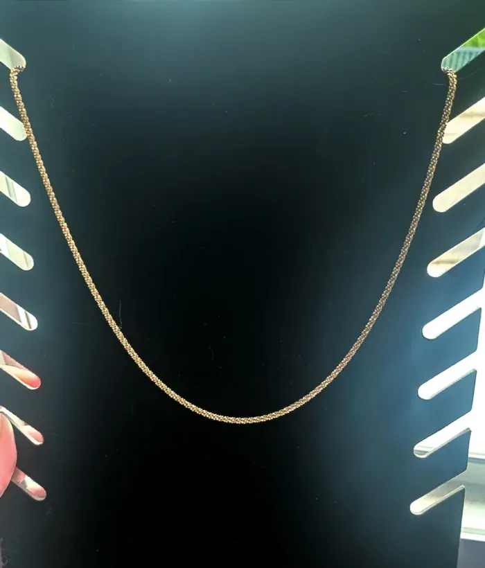 Collier chaine en acier inoxydable doré