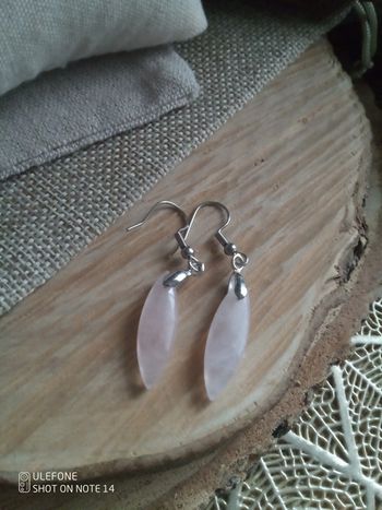 Boucles d'oreilles quartz rose