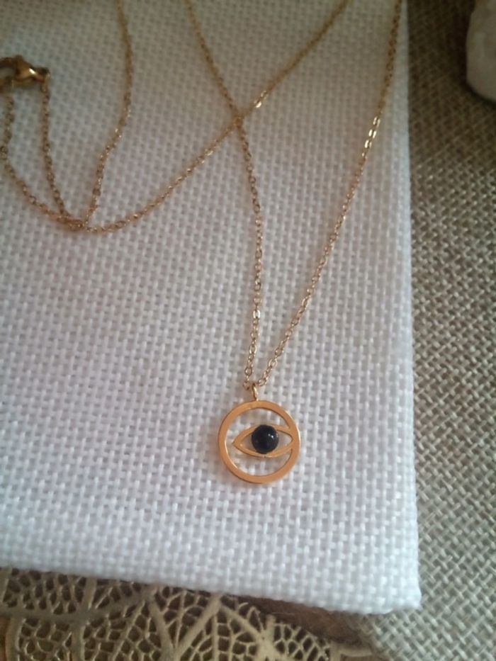 Collier oeil noir obsidienne 🖤. - photo numéro 2