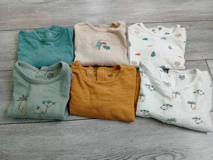 Lot de 6 t-shirts à manches longues taille 12 mois - photo numéro 2