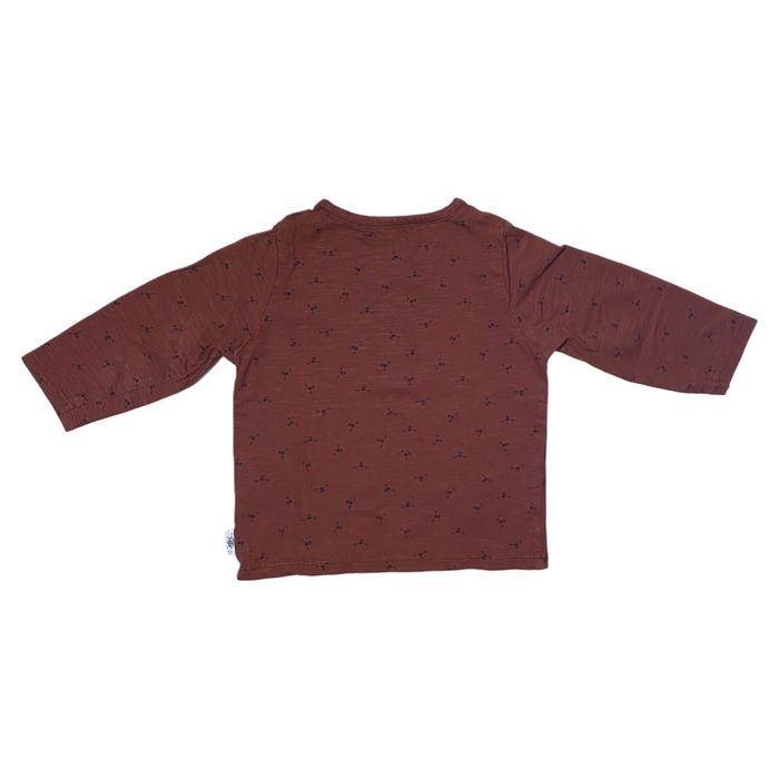 Tee-shirt manche longue bordeaux - photo numéro 2