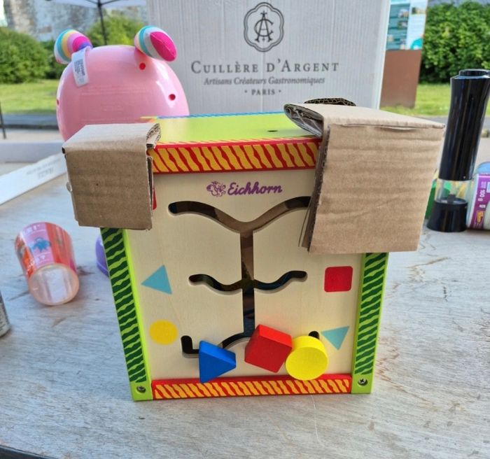 Cube bloc d'activités en bois - photo numéro 2