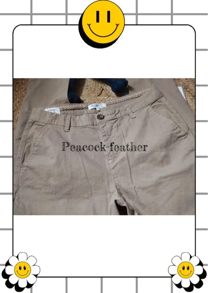 Pantalon Chino beige bonobo 40 - photo numéro 8