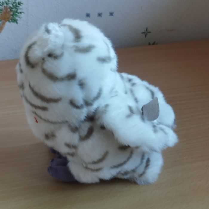 Peluche chouette blanche et grise Mimex Neuve - photo numéro 3