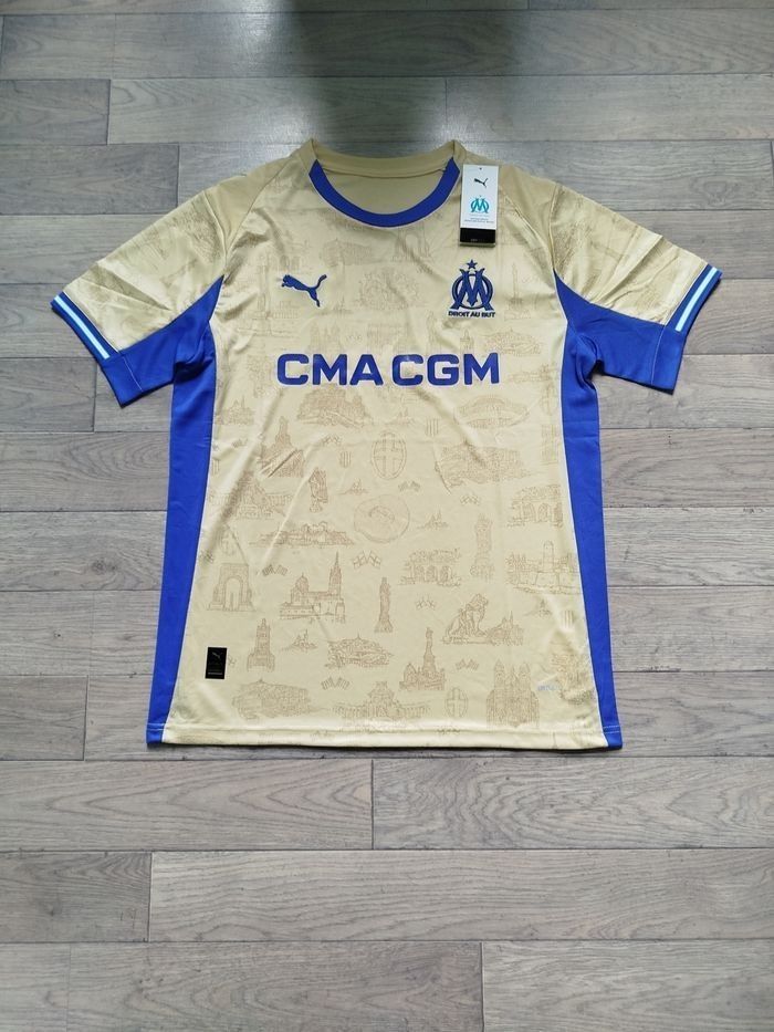 🔥 4e Maillot Olympique de Marseille 2025/2026 – Officiel – Neuf avec Étiquette – Taille L 🔥
