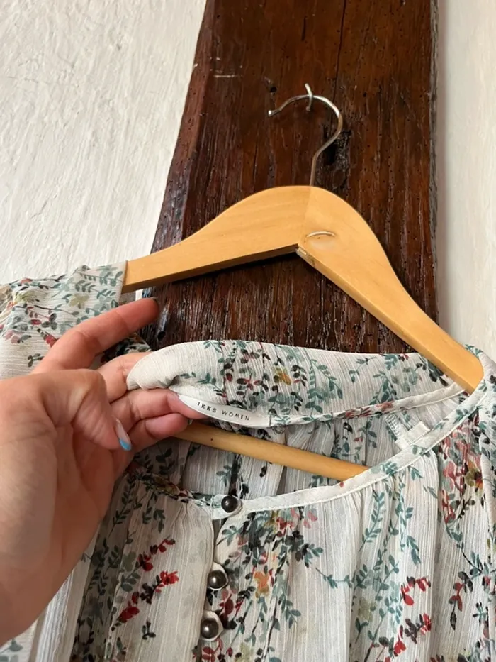Blouse fluide imprimé fleuri IKKS Women - taille 42 - Élégance automnale - photo numéro 8