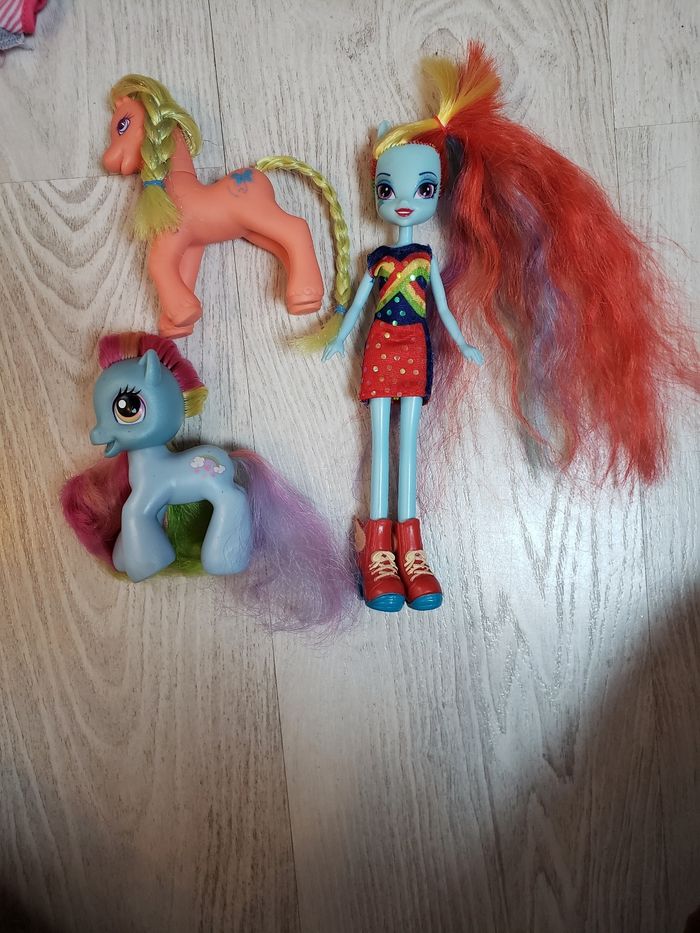 My little Pony - Equestria Girl - Rainbow Dash + deux poneys - photo numéro 7
