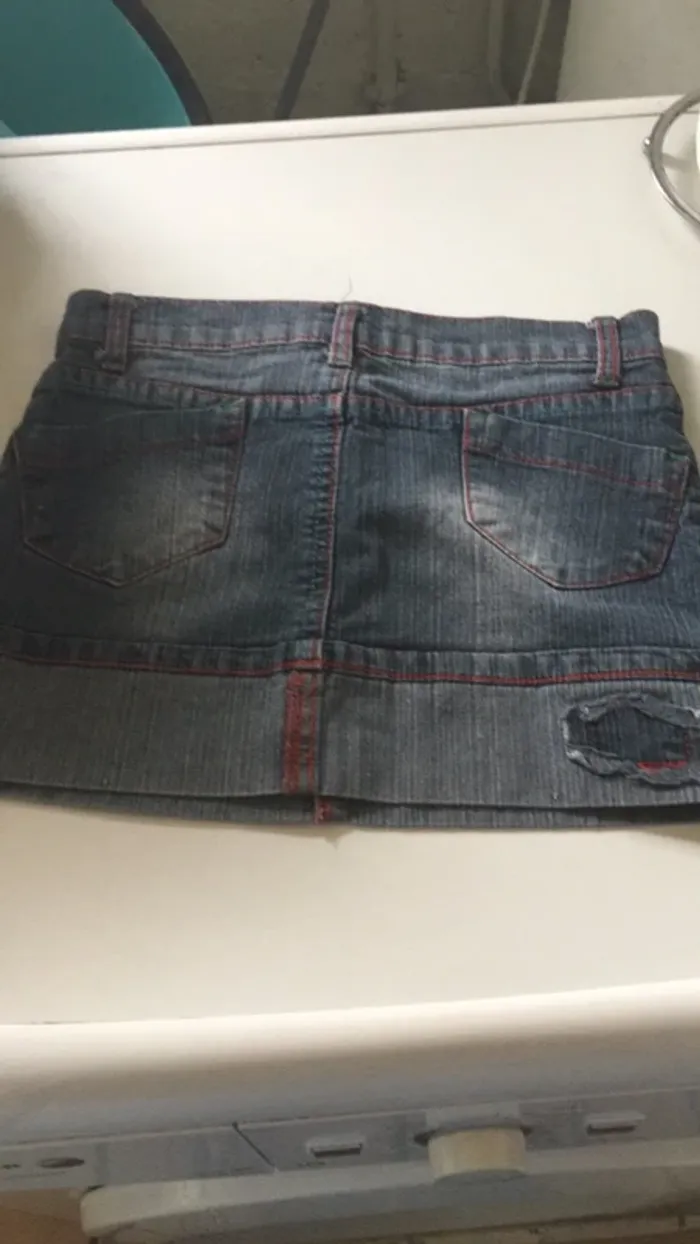Jupe en jean stretch GEMO taille 8 ans - photo numéro 3