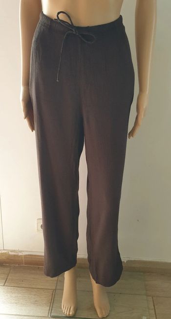 🧡 § Pantalon souple fluide marron taille 46/48 XXXXL Afibel #emyfleury_48femme
