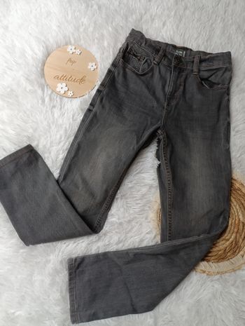 Jeans slim 10 ans garçon gris foncé