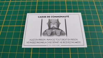 Carte caisse de communauté allez en prison jeu de société Monopoly parties rapides Hasbro #C25