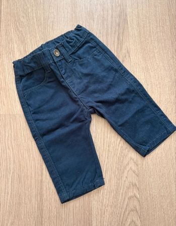 Pantalon taille ajustable bleu marine 3 mois - Z Kids