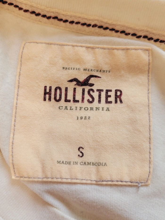 Tee shirt Hollister California beige taille S / 36 - photo numéro 4