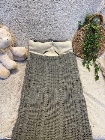 Chancelière en maille grise pour poussette - Vertbaudet 