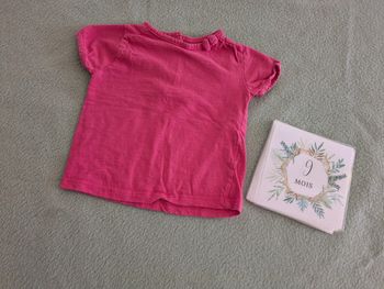 Tee-shirt fushia 9 mois