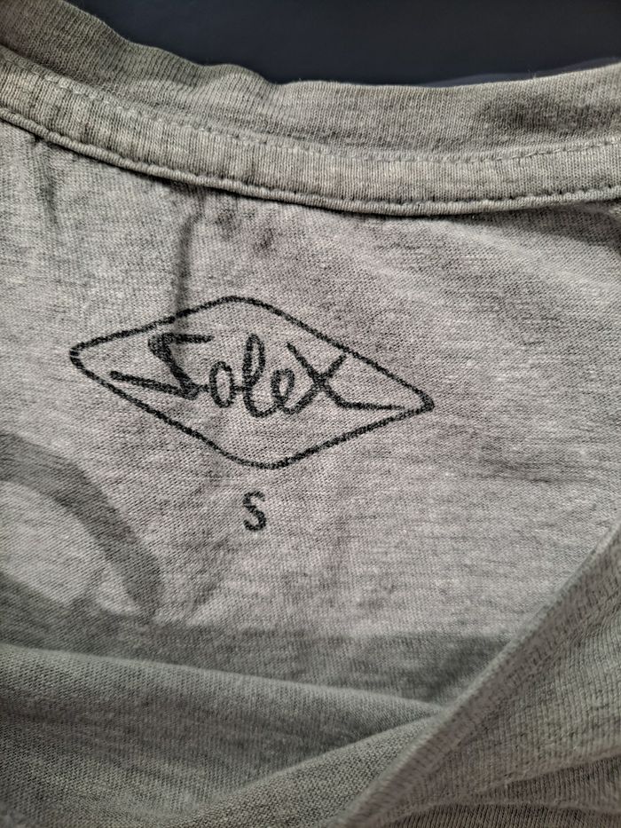 tshirt manches courtes gris Solex taille S parfait état vintage moto mobilette - photo numéro 2