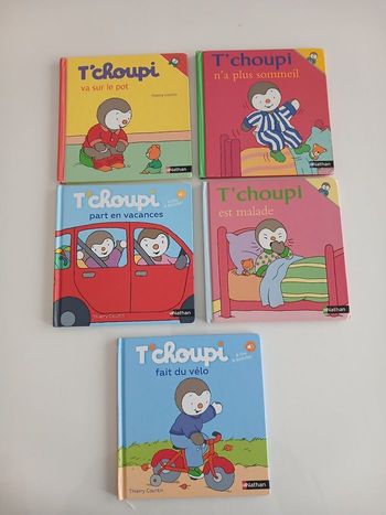 Lot de 5 livres T'choupi - Nathan