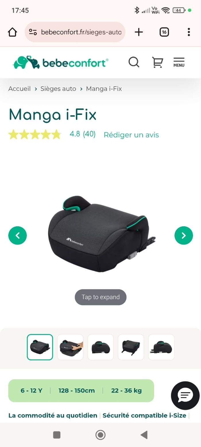 Rehausseur ISOFIX bébé confort manga -fix - photo numéro 4