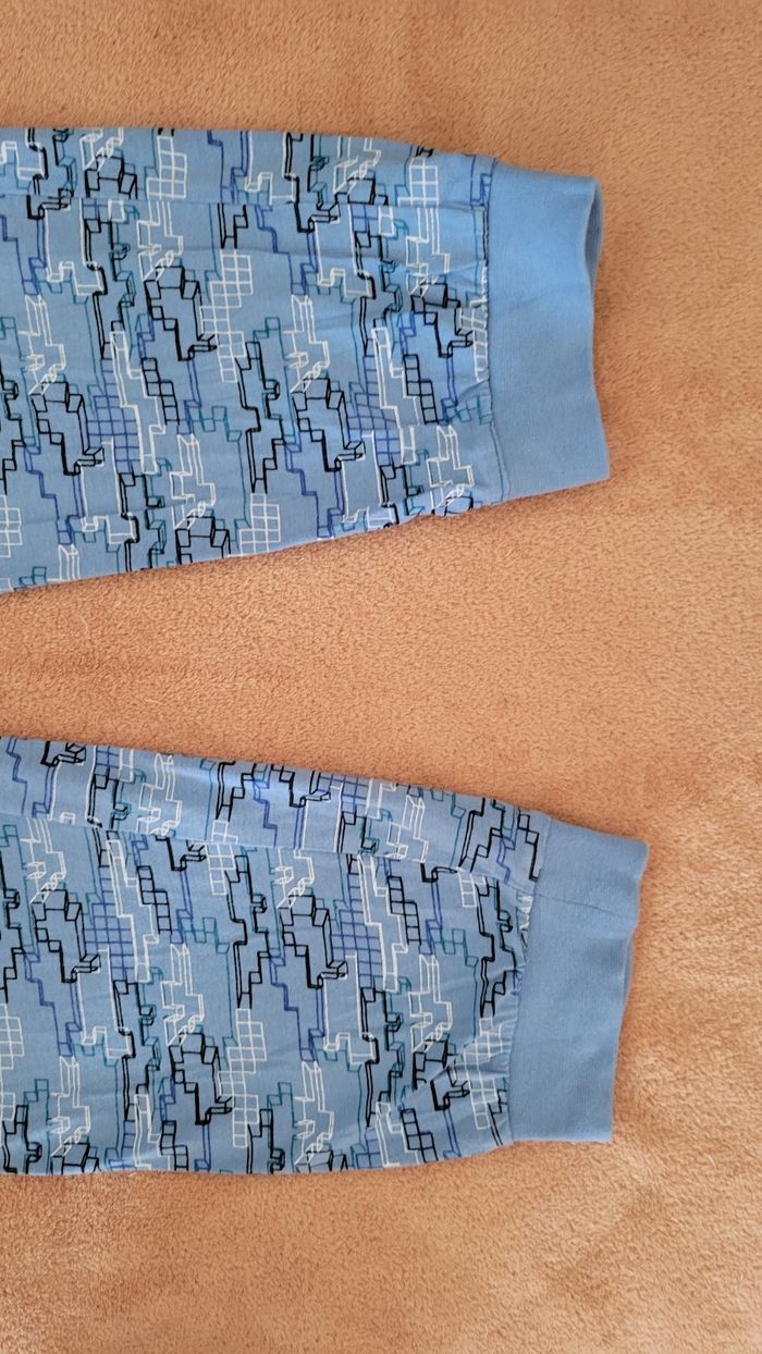 Pyjama à manches longues noir et bleu 8 ans - photo numéro 8