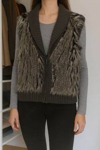 Veste sans manche fausse fourrure 42/44