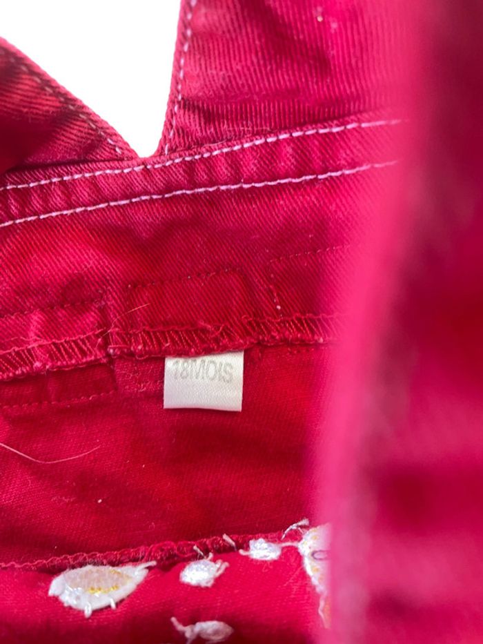 Robe salopette rouge 18 mois - photo numéro 2