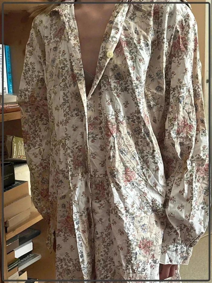 Chemise fleurie taille 38 marque mam'styl - photo numéro 2