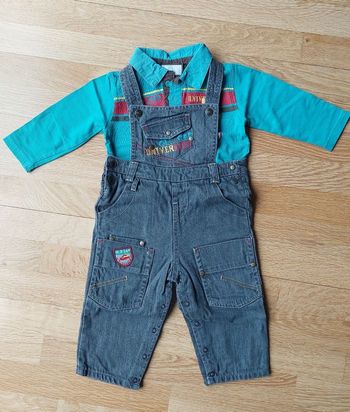Ensemble salopette  + haut 18 mois