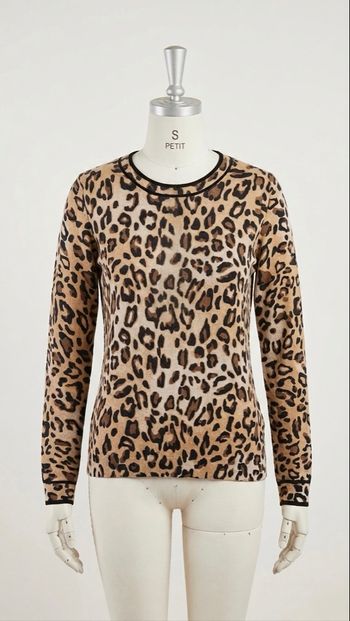 Morgan - Pull Léopard Neuf - Taille S - Beige/Marron