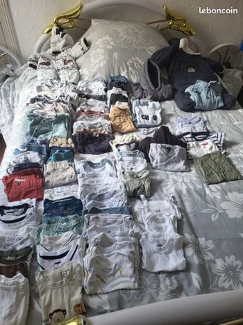 Carton vêtements bébé 3 mois garcon