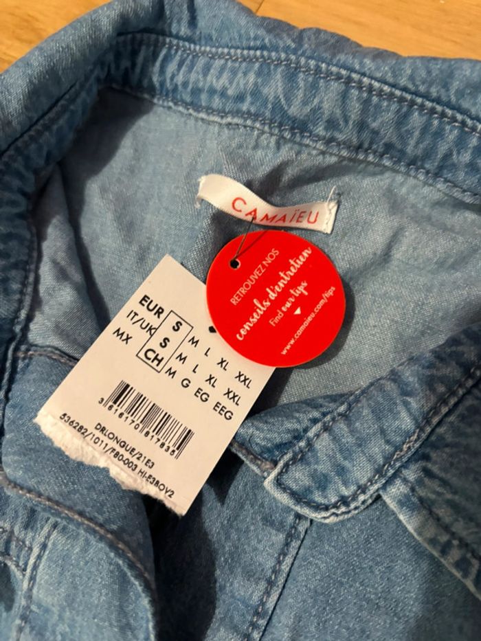 Neuve - Robe longue jean Camaïeu S - photo numéro 4