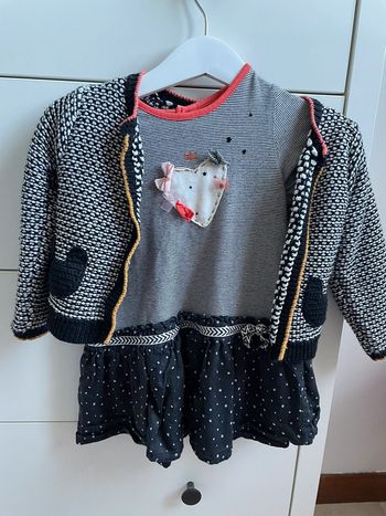 Ensemble robe et gilet 18 mois