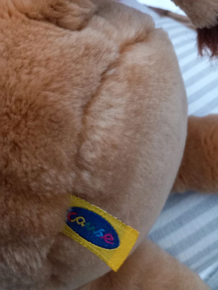 Peluche chien marron douce 50cm - photo numéro 5