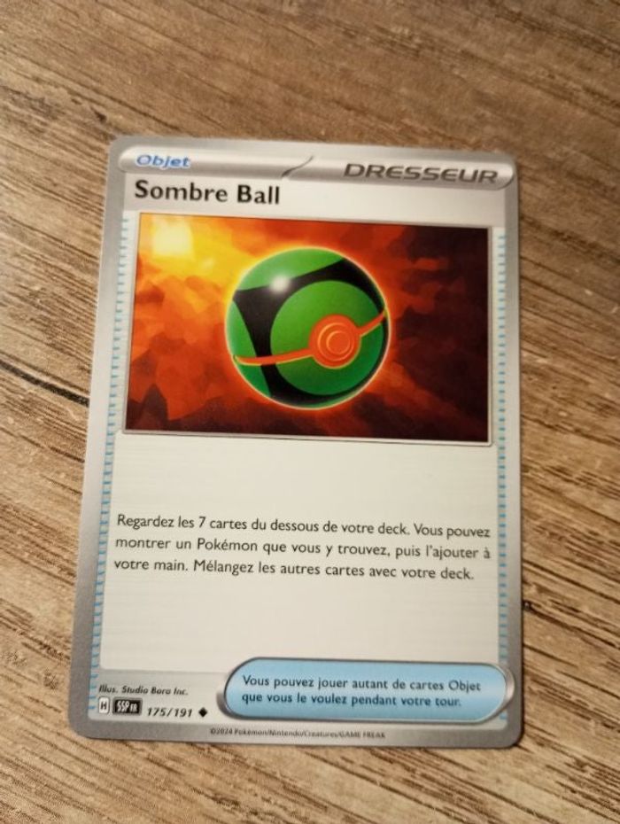 Carte pokémon "Sombre ball"