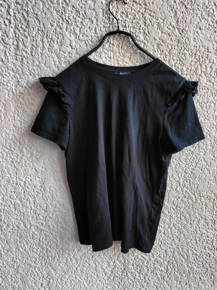 Tee shirt noir avec dentelle T S - photo numéro 2