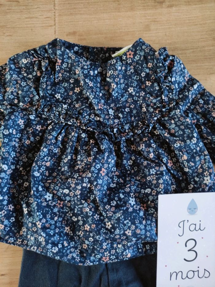 Ensemble blouse et legging 3 mois - photo numéro 2