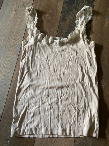 Débardeur dentelle femme H&M beige taille L