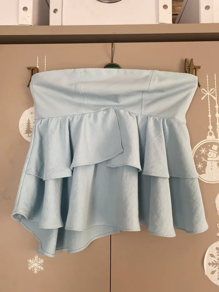 Très joli bustier à volants asymétriques - Taille L