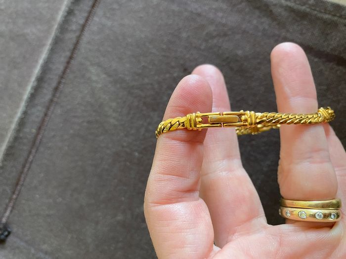 Bracelet vintage en métal doré - photo numéro 5
