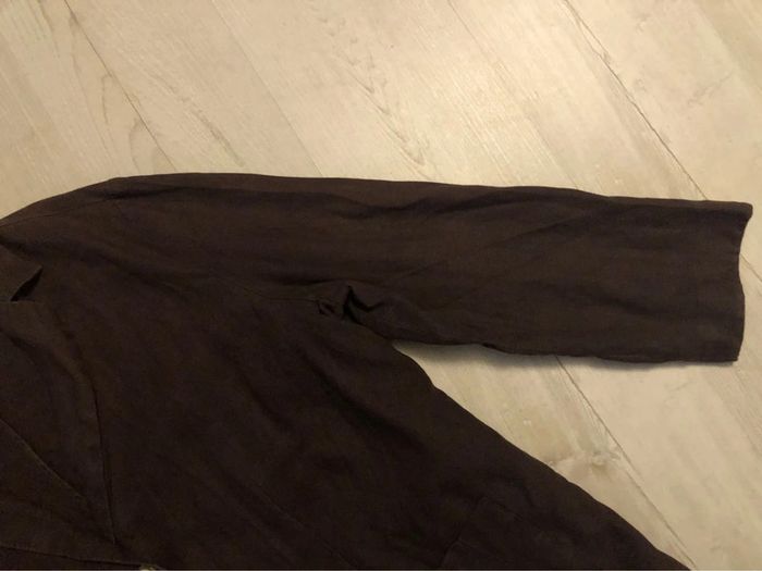 AN18- veste en 100% lin couleur chocolat T 50/52 - photo numéro 7