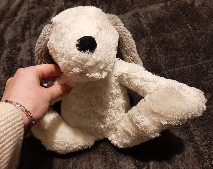 Peluche chien blanc - photo numéro 7