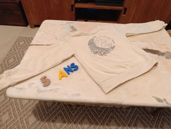 Pull fille 5 ans Kiabi blanc avec motif argenté